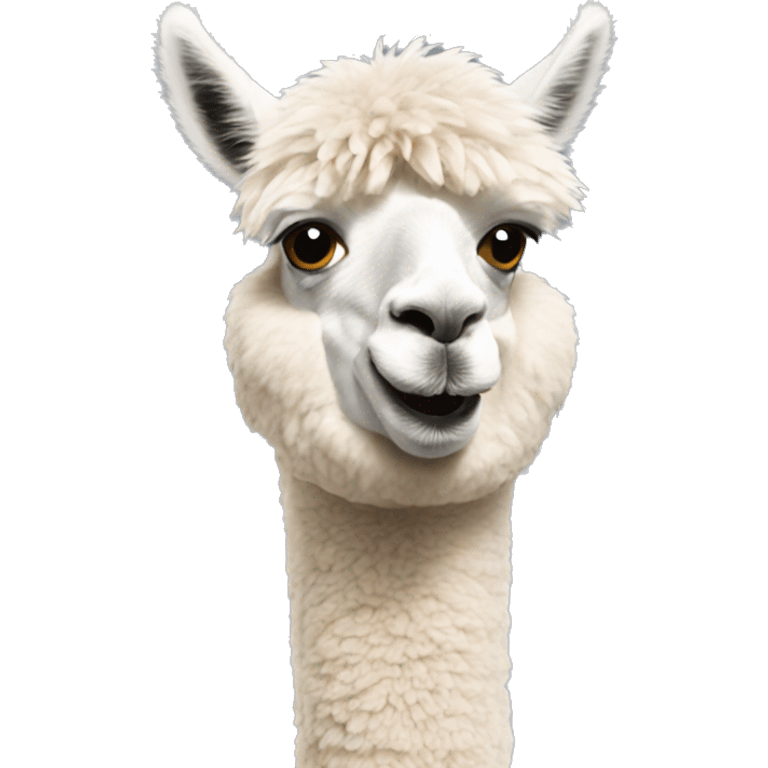 Super high alpaca  emoji