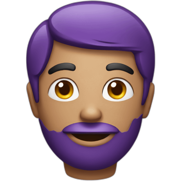 Man with a eggplant emoji