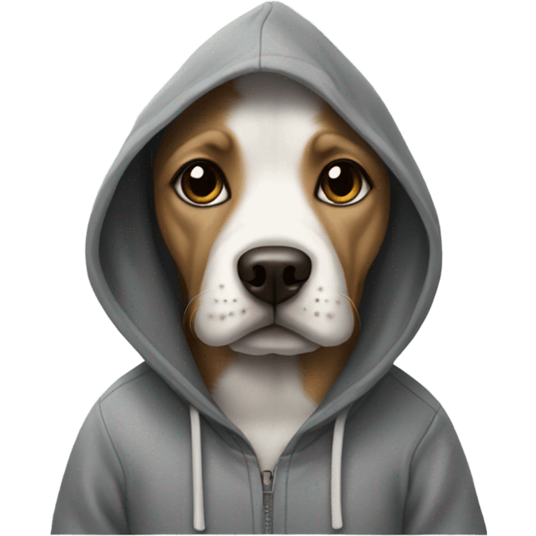 Dog wearing a hoodie  emoji