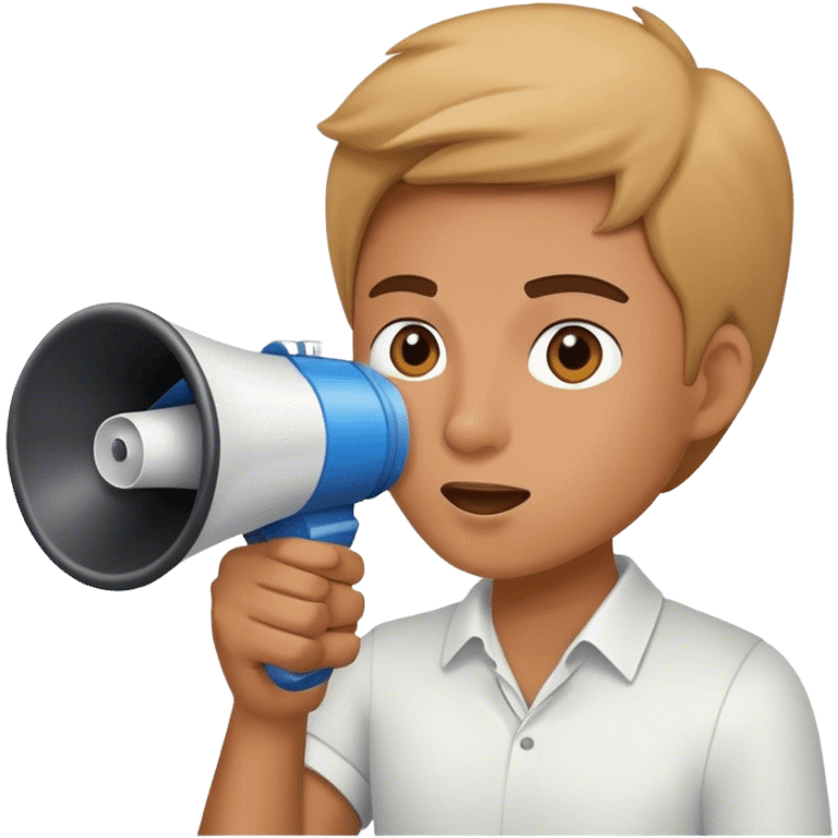 person with megaphone emoji