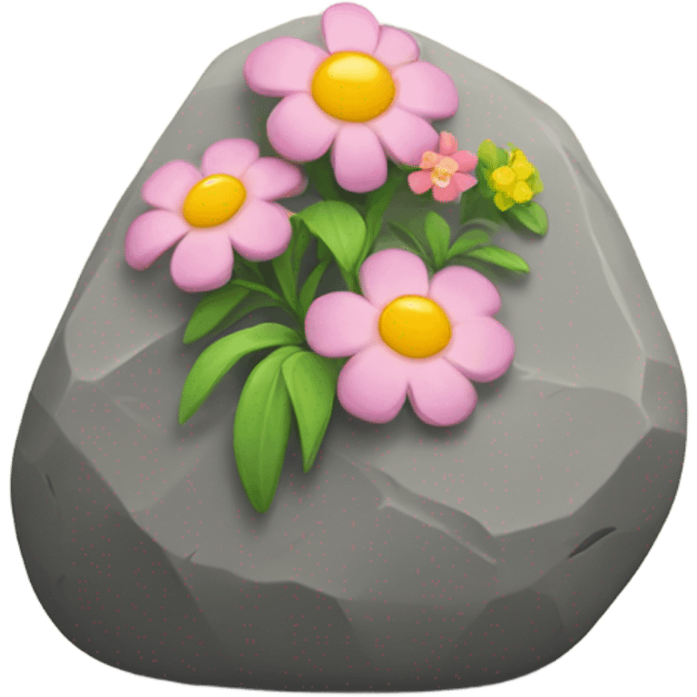 Cute stone witr flowers emoji