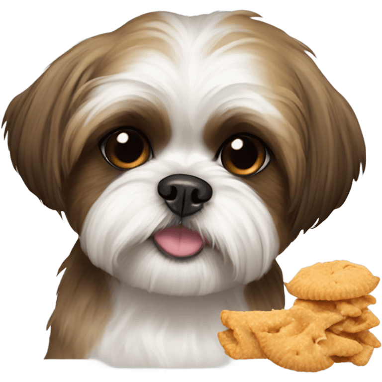 Shih tzu and a snack emoji