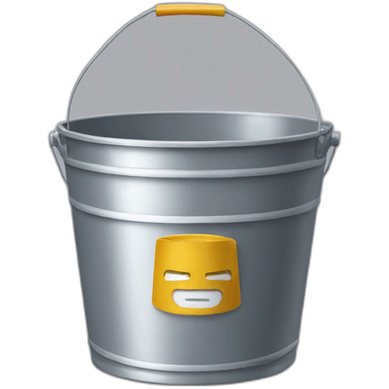 bucket with a link icon on it emoji