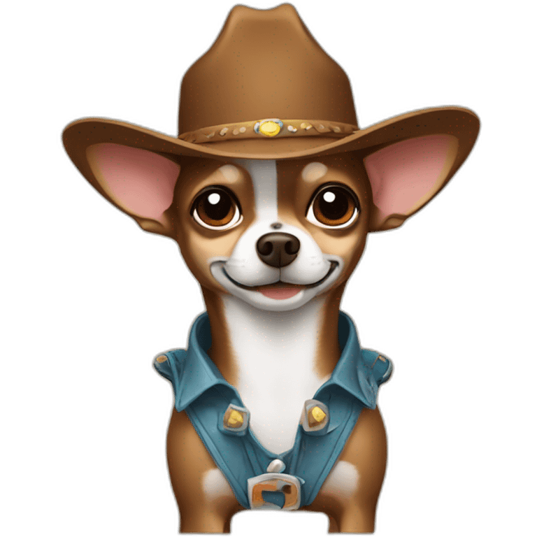 Chihuahua cowboy emoji