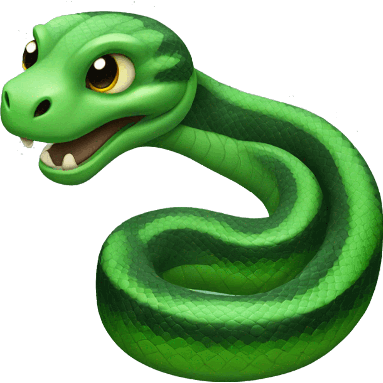 Snake black and green emoji