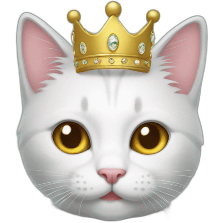 Drunken kitty with a tiara emoji