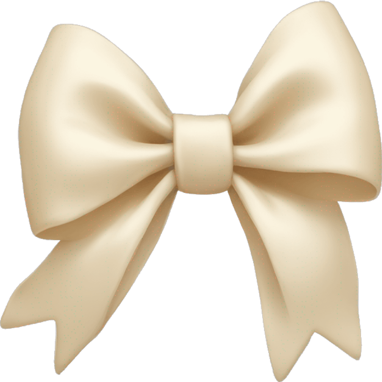 Cream bow emoji