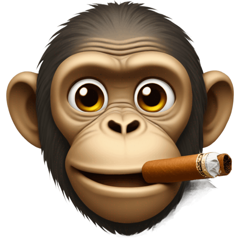 Monkey smoking a cigar emoji