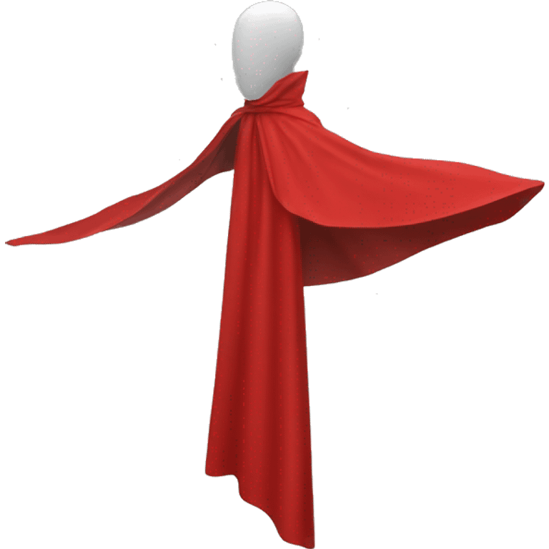 faceless mannequin flying red cape without hood emoji