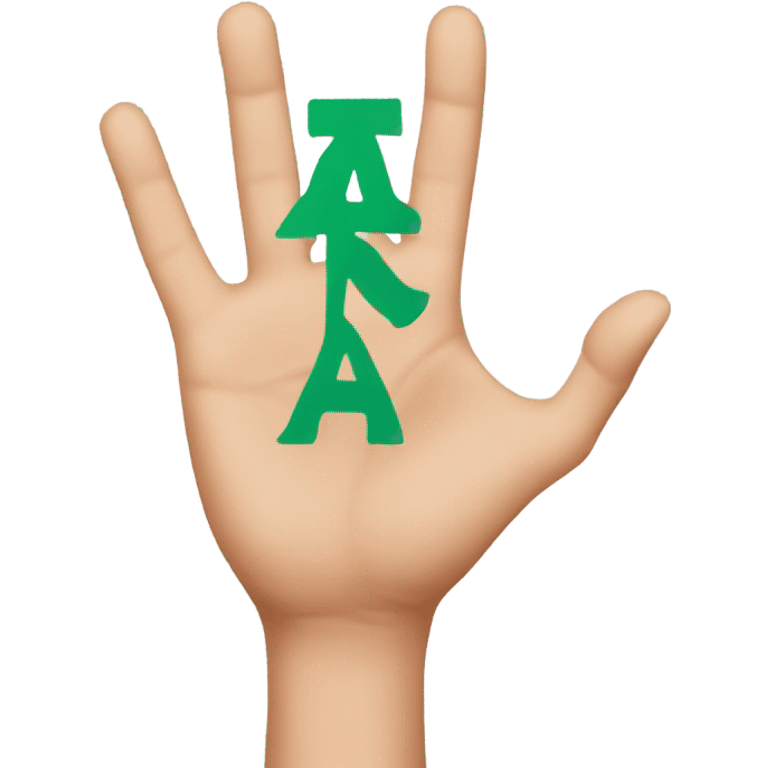 A Hand with the Eastside sign emoji