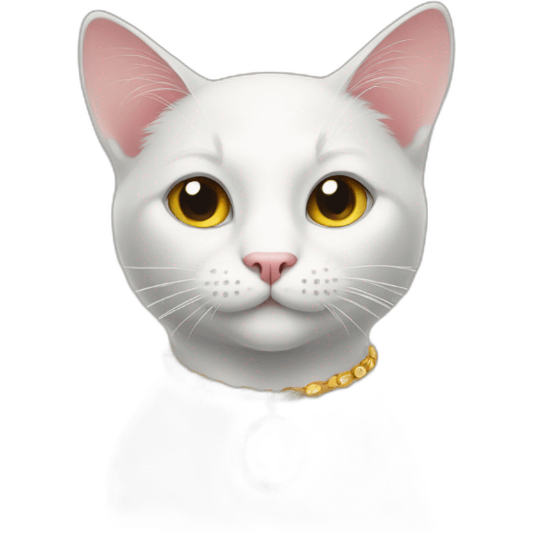 cat with necklace emoji