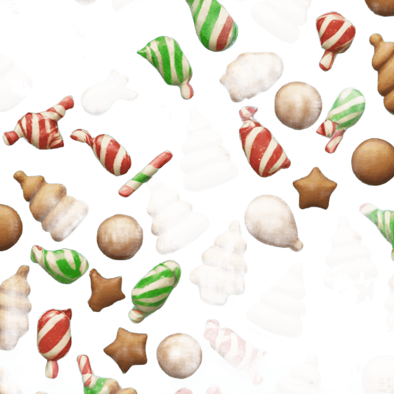 Candy is shape of Christmas tree emoji