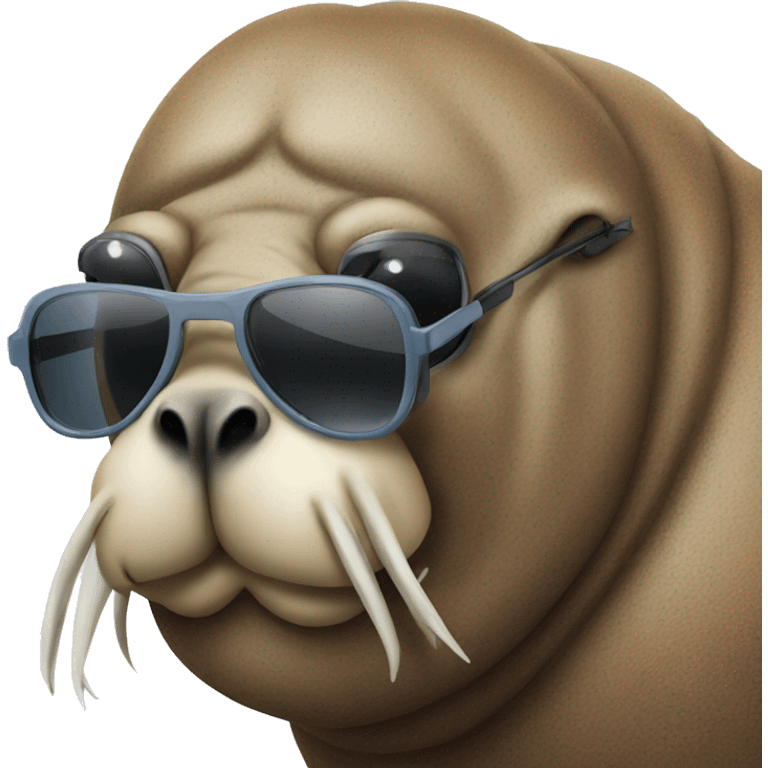 Walrus with sunglasses  emoji