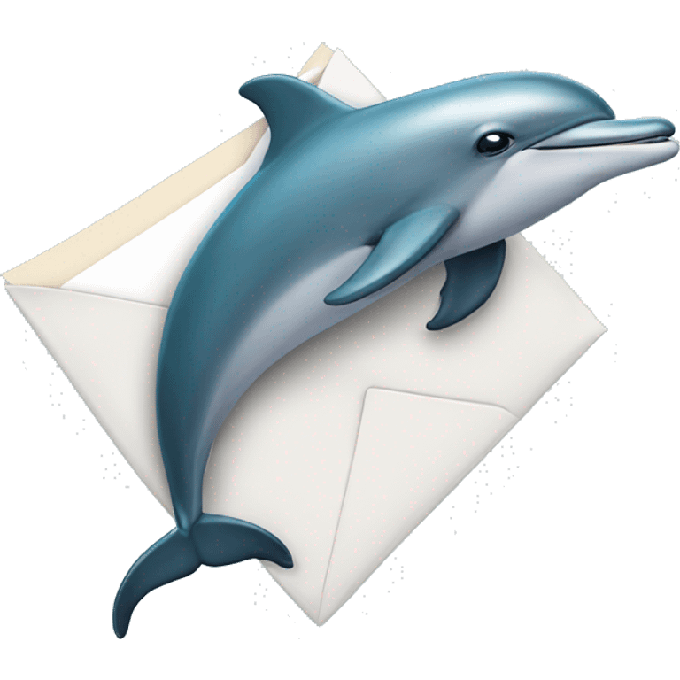 Dolphin holding an envelope emoji