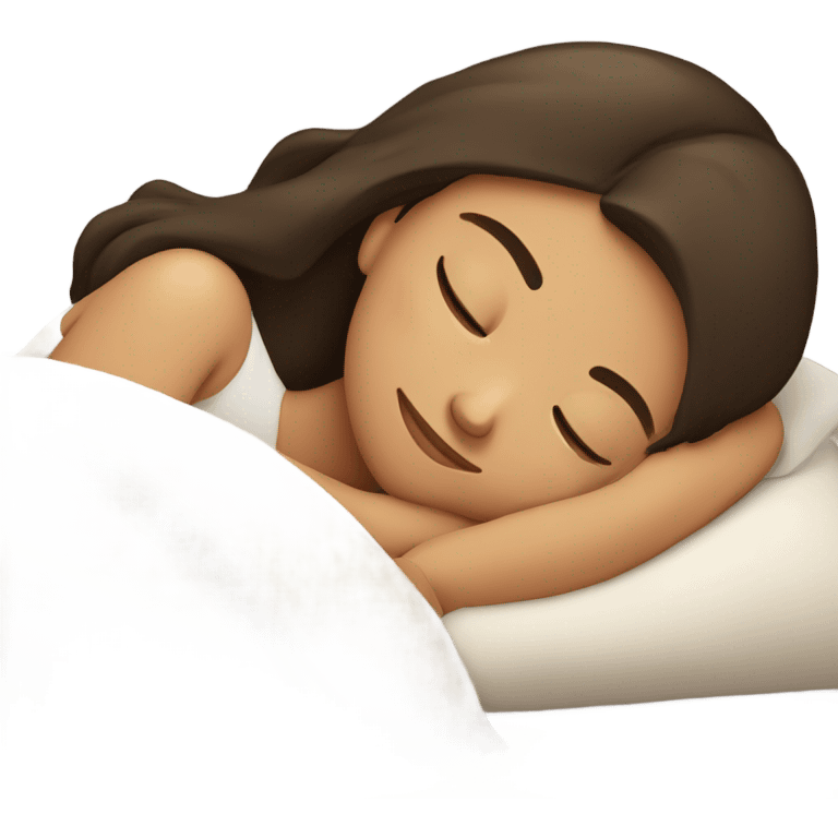 Brunette girl sleeping emoji