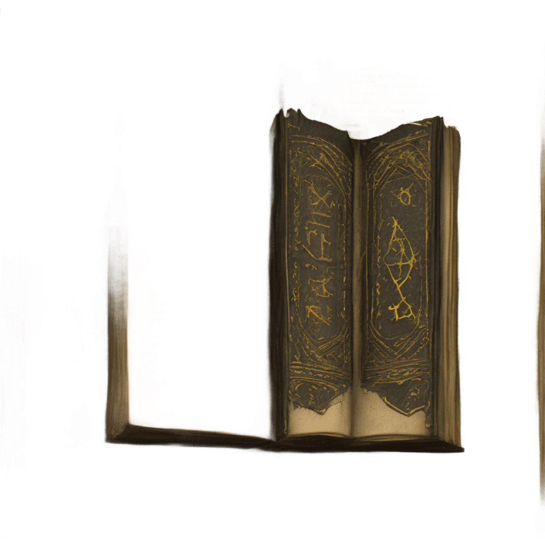 Black old Gothic book open emoji