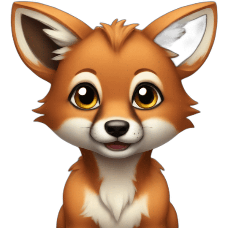 baby maned wolf emoji