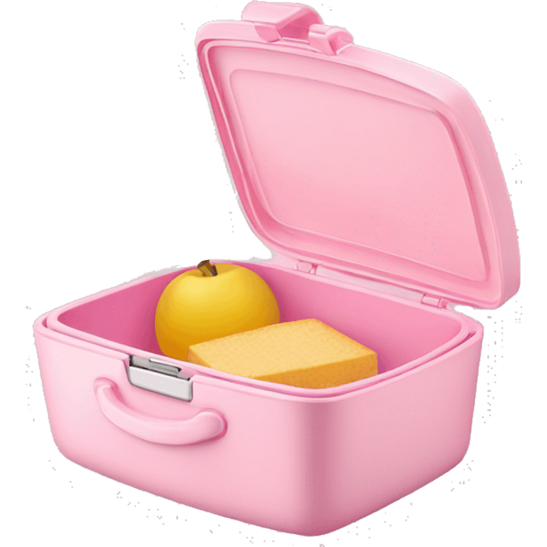 Light pink lunchbox open emoji