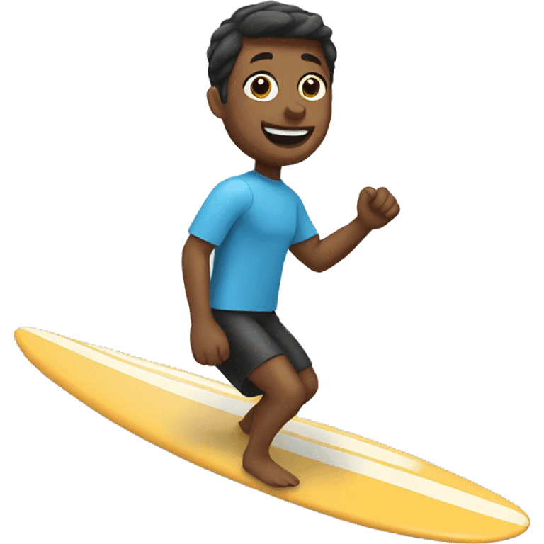 Person surfing with a prosthetic leg emoji