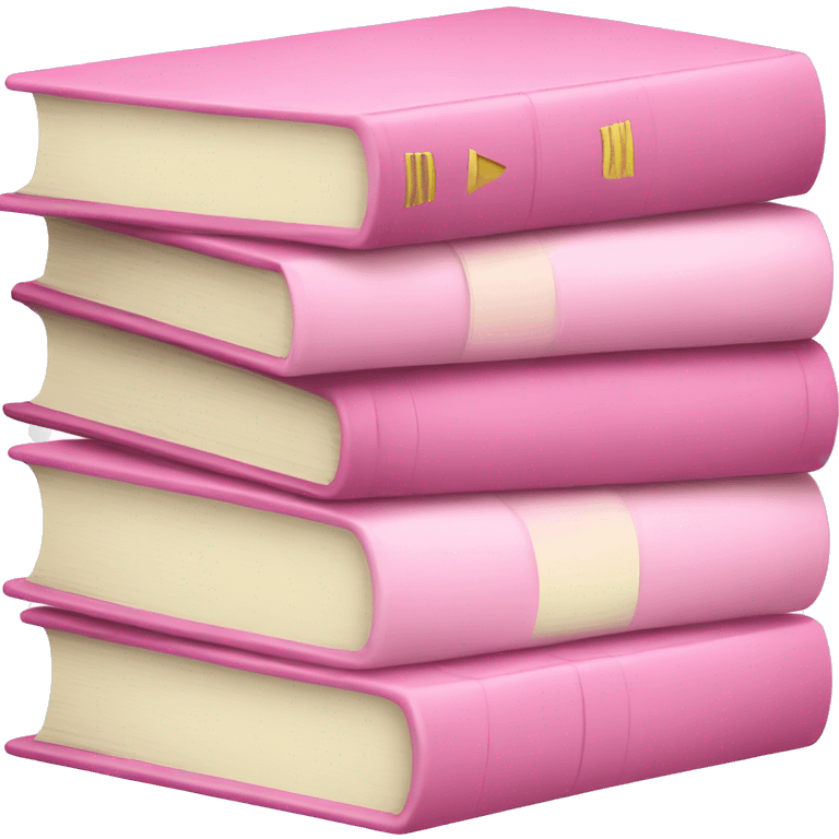 a stack of baby pink books emoji