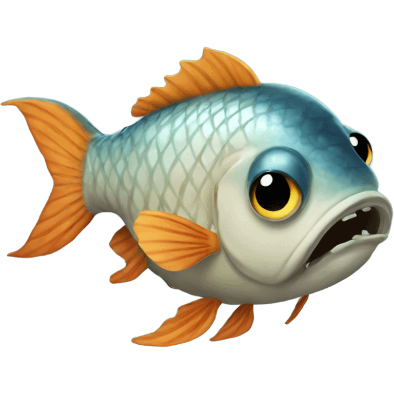 Yucky fish emoji