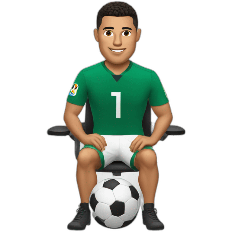 Ronaldo using computer emoji