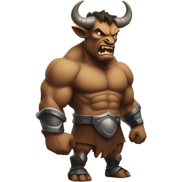 Minotaur angry, bull. Dark fantasy emoji