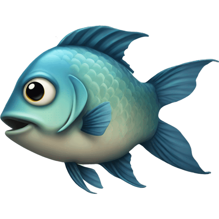 Fish with small head emoji