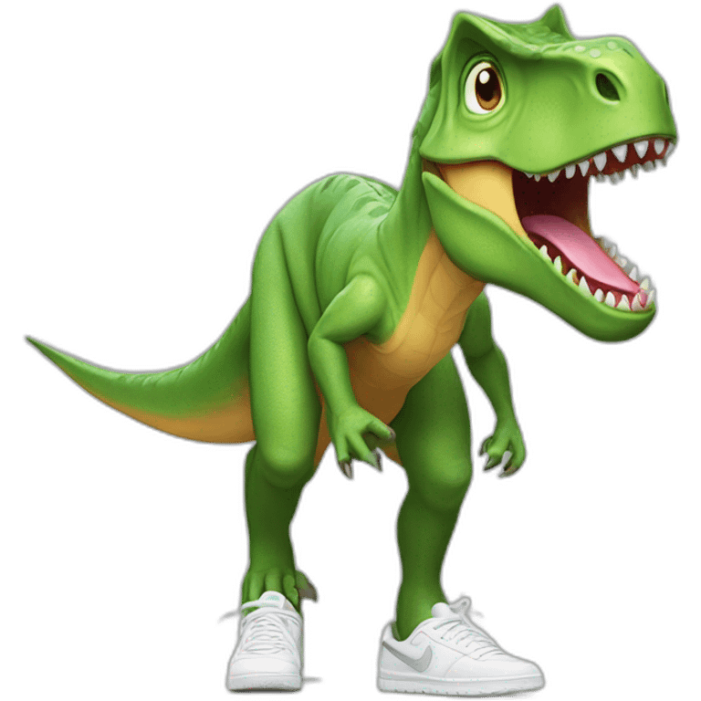 Dinosaur in Nikes emoji