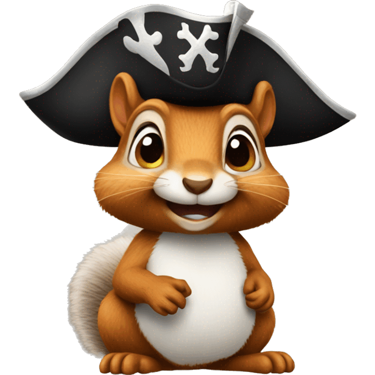 squirrel in a pirate hat emoji