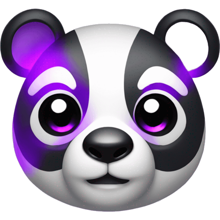 cute neon purple panda emoji