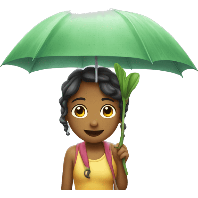 ranita en dia lluvioso  emoji