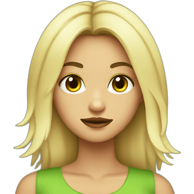 chica rusa con ojos verdes emoji