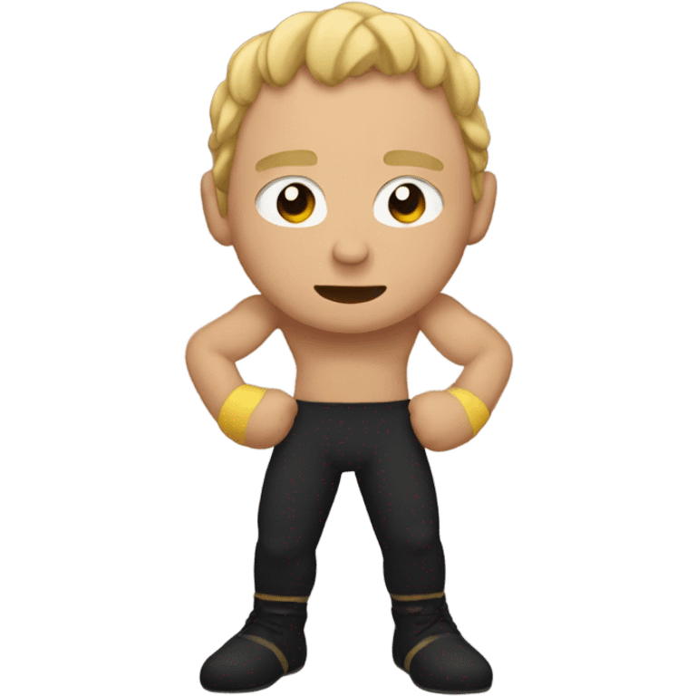 Make an emoji off the wrestler relishing reroute emoji