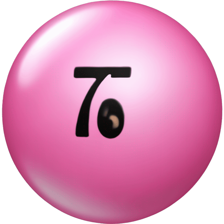 Pink billiard ball with number 17 emoji