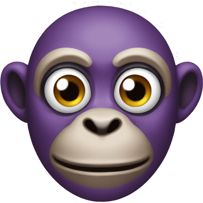 purple monkey black eyes emoji