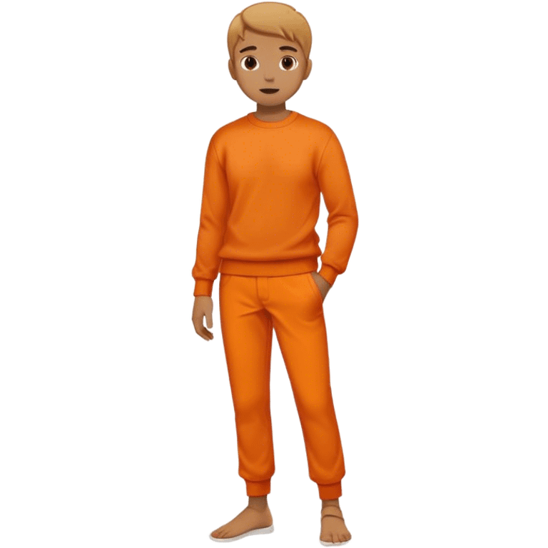 Orange pants and sweater emoji