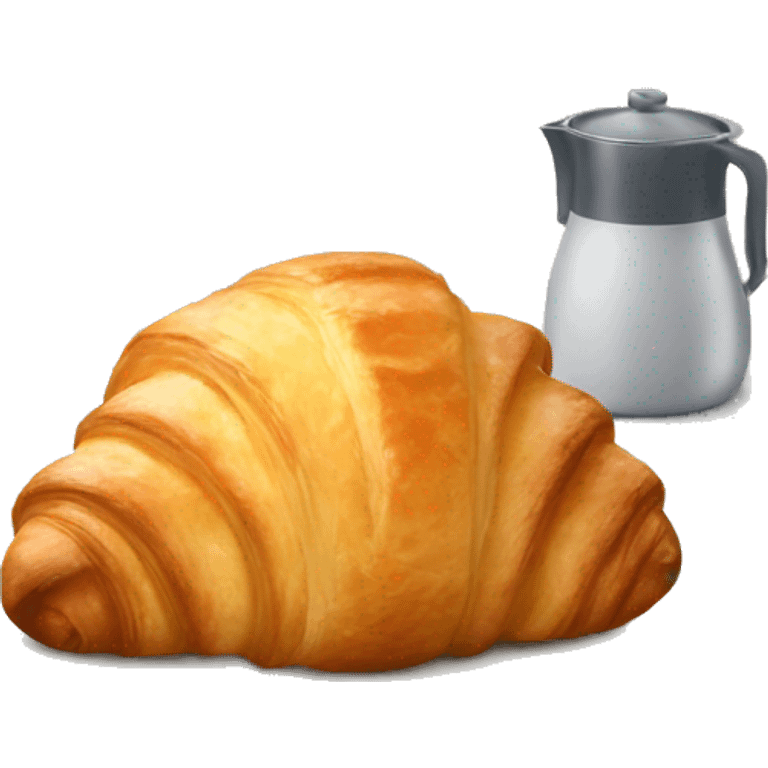 A plump croissant emoji