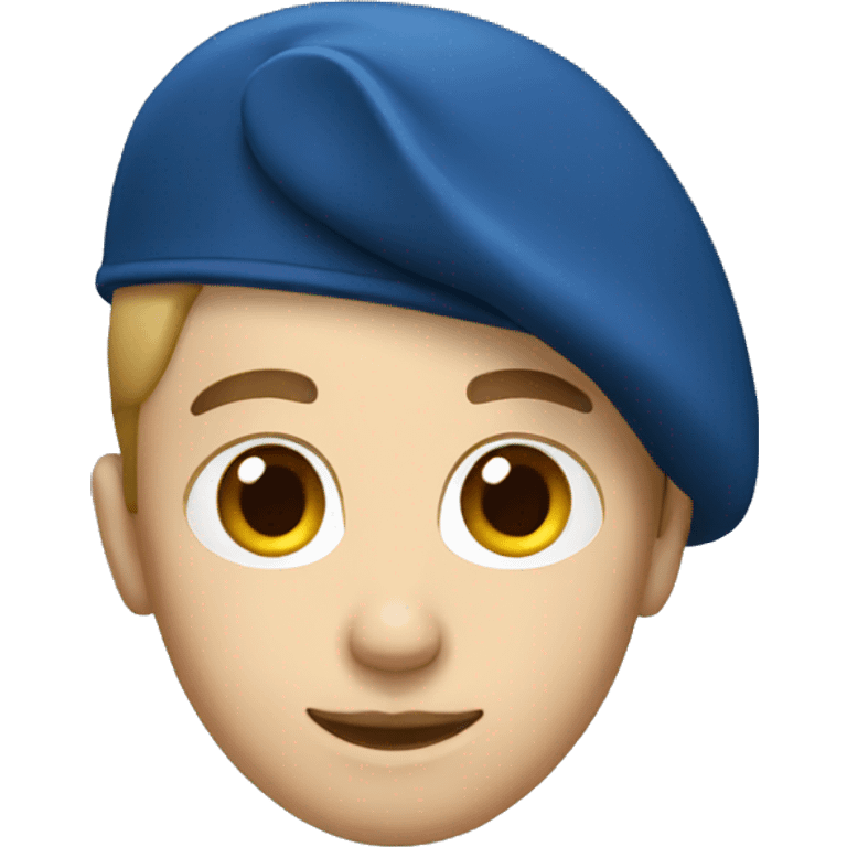 blue beret emoji