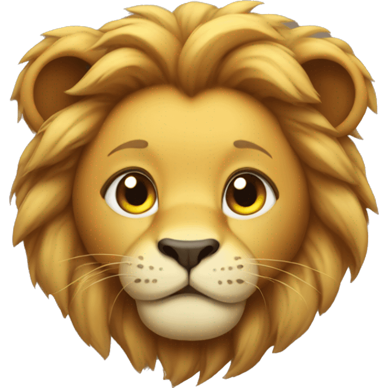 Cute lion 😘 emoji