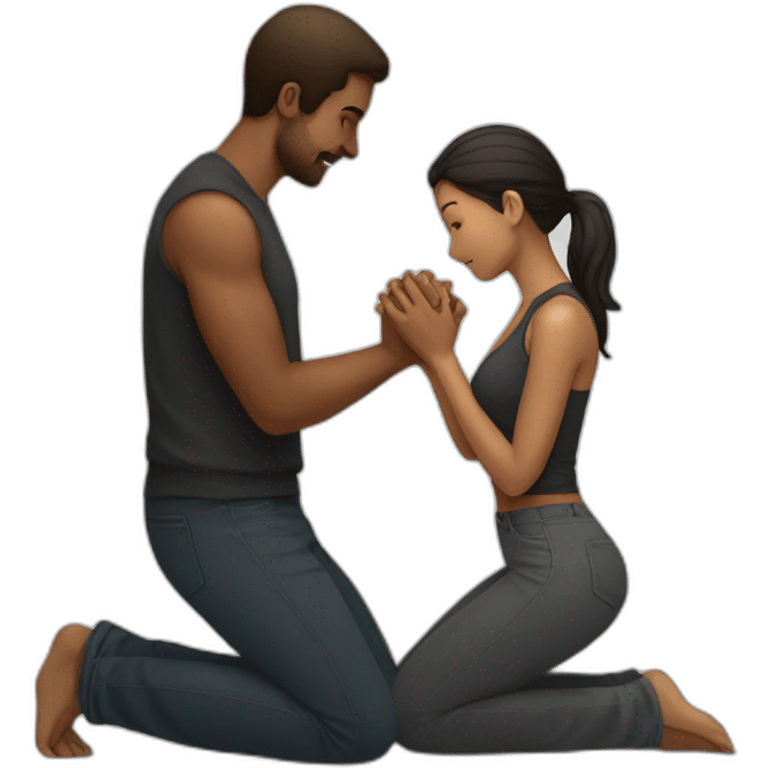 woman-on-knees-facing-man emoji