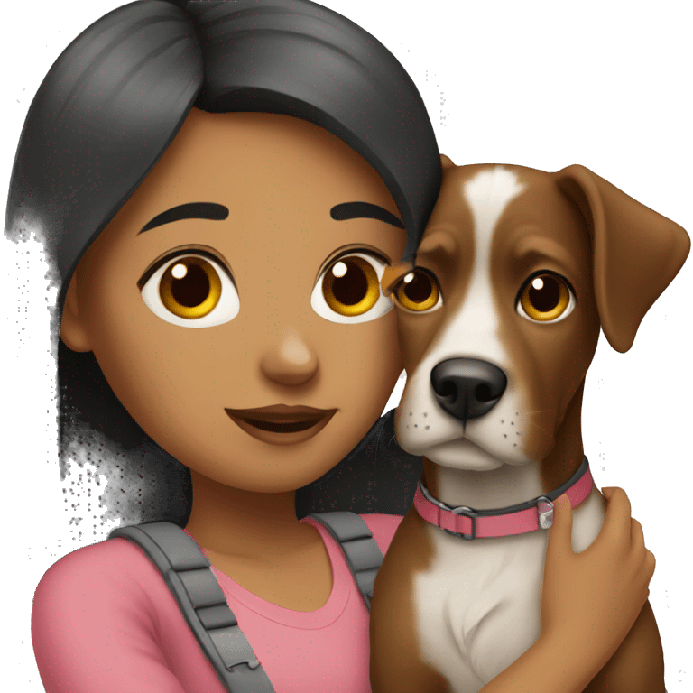 girl with dog emoji