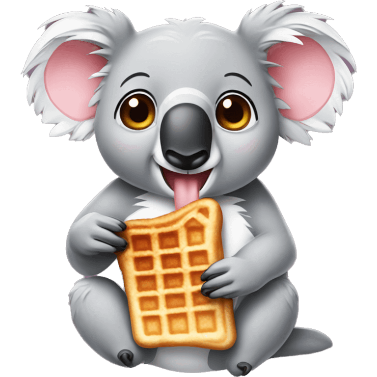 Koala eating a waffle  emoji