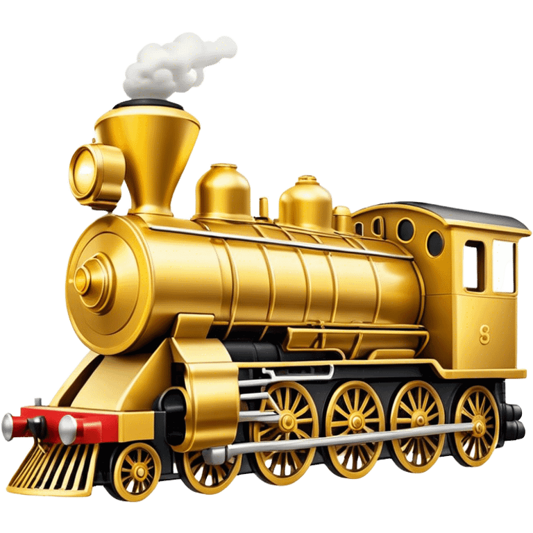 Golden locomotive emoji