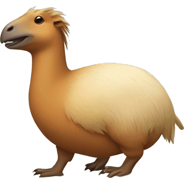 Dodo bird riding a capybara emoji