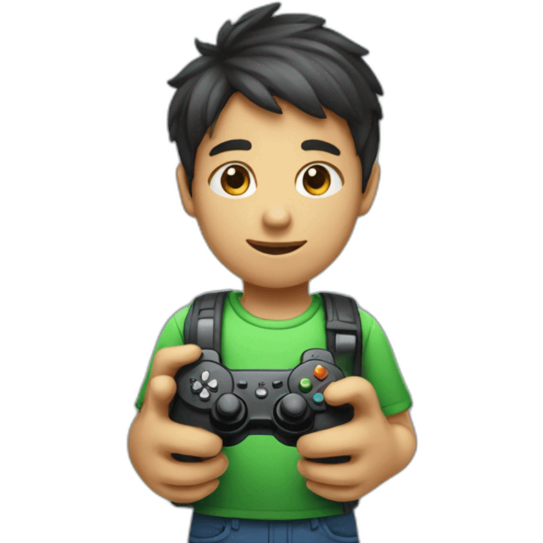 boy with gamepad emoji