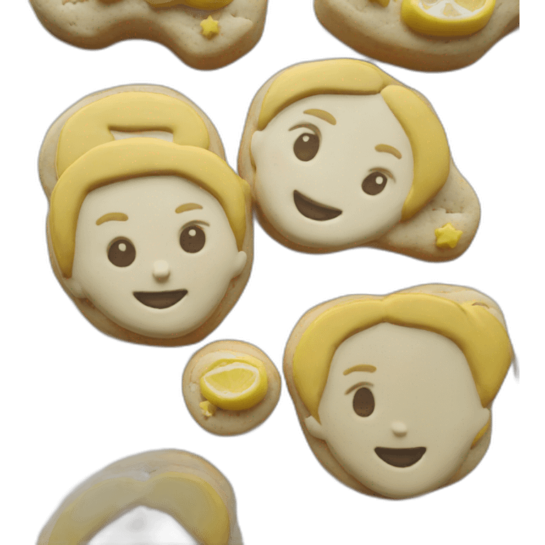 Marie Curie on a cookies emoji