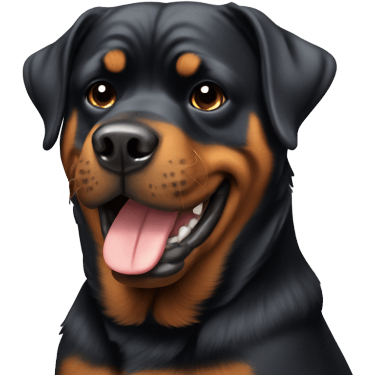 Rottweiler giving a thumbs up emoji