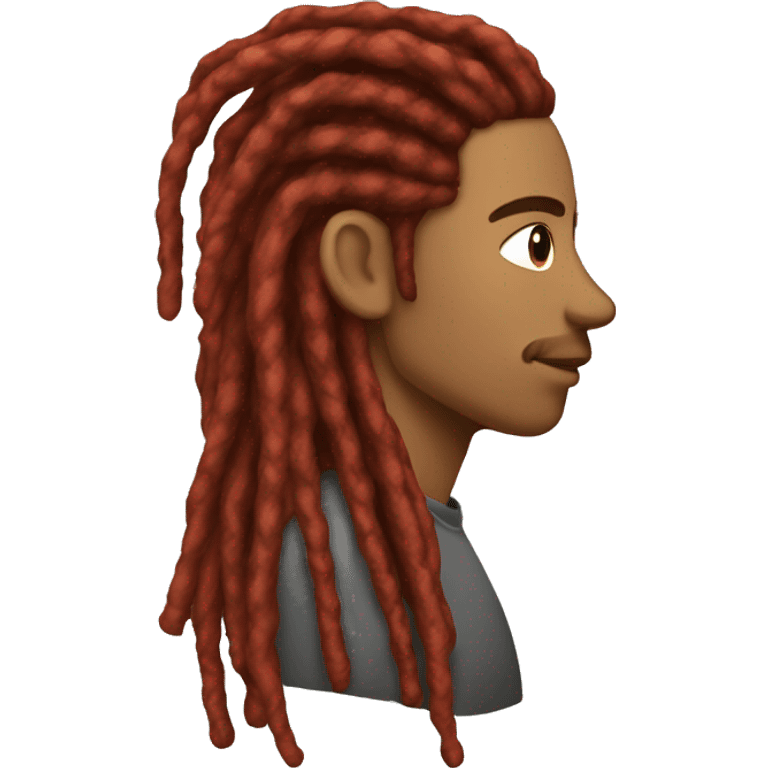 red dreadlocks short side view emoji