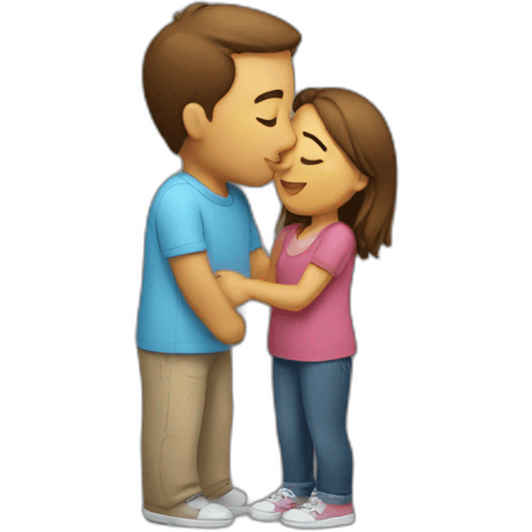 man kissing a girl emoji